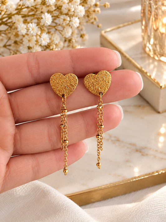 Boucles d'oreilles Cœur doré