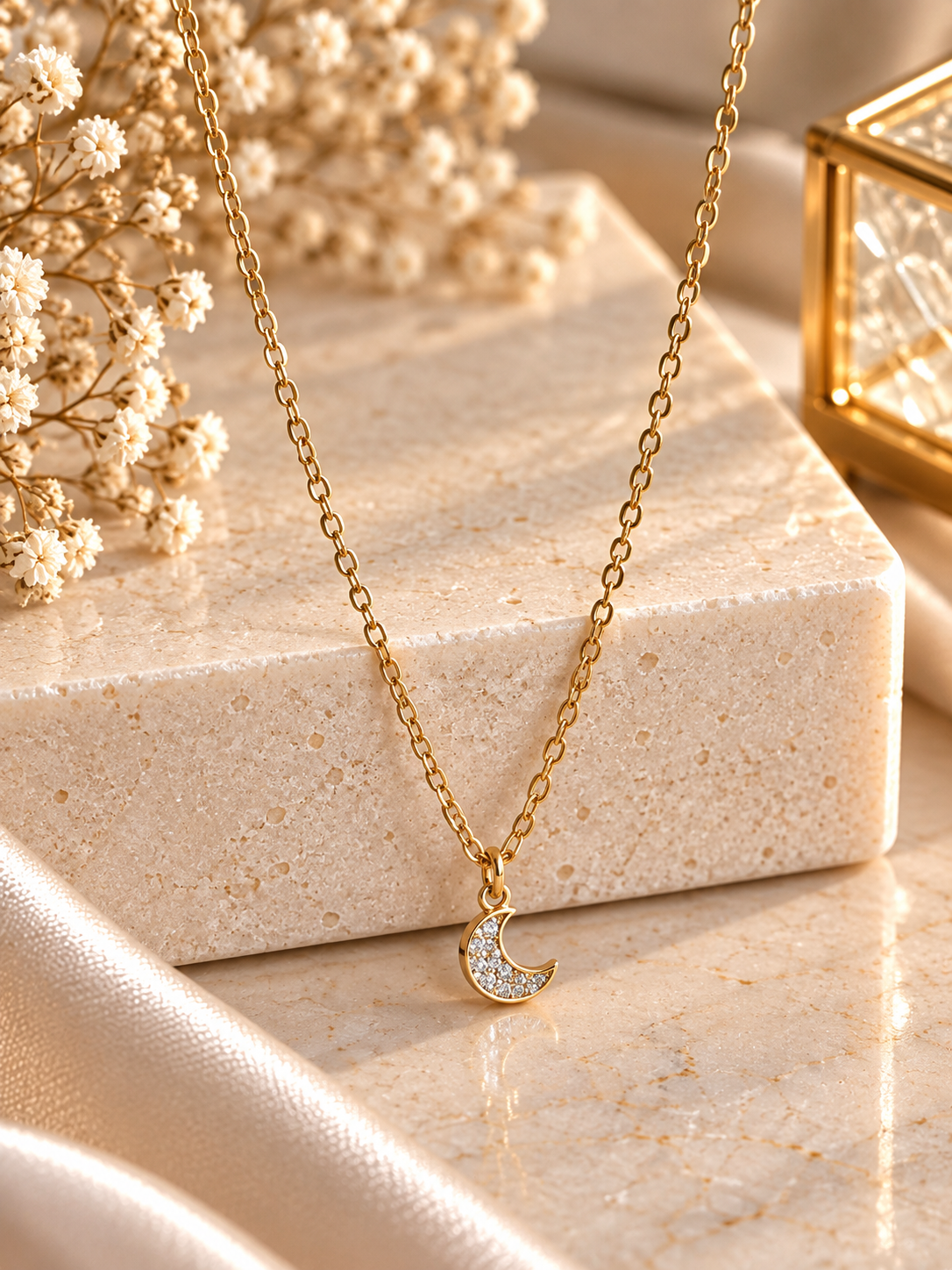 Collier Lune étoilée