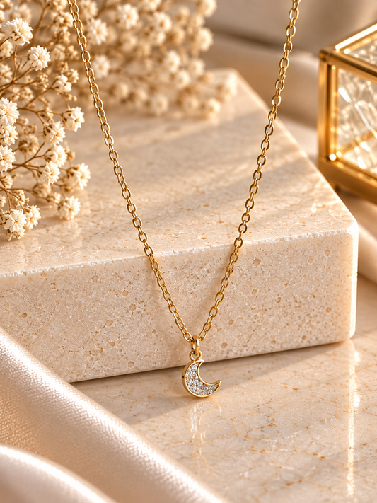 Collier Lune étoilée