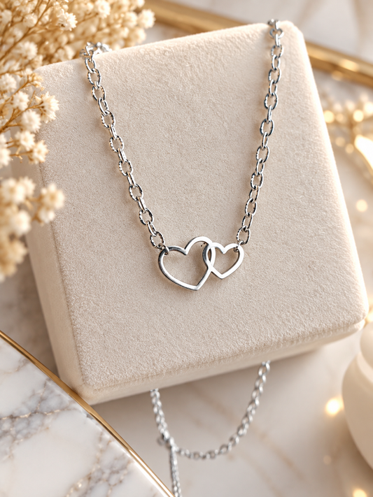 Collier Cœurs entrelacés
